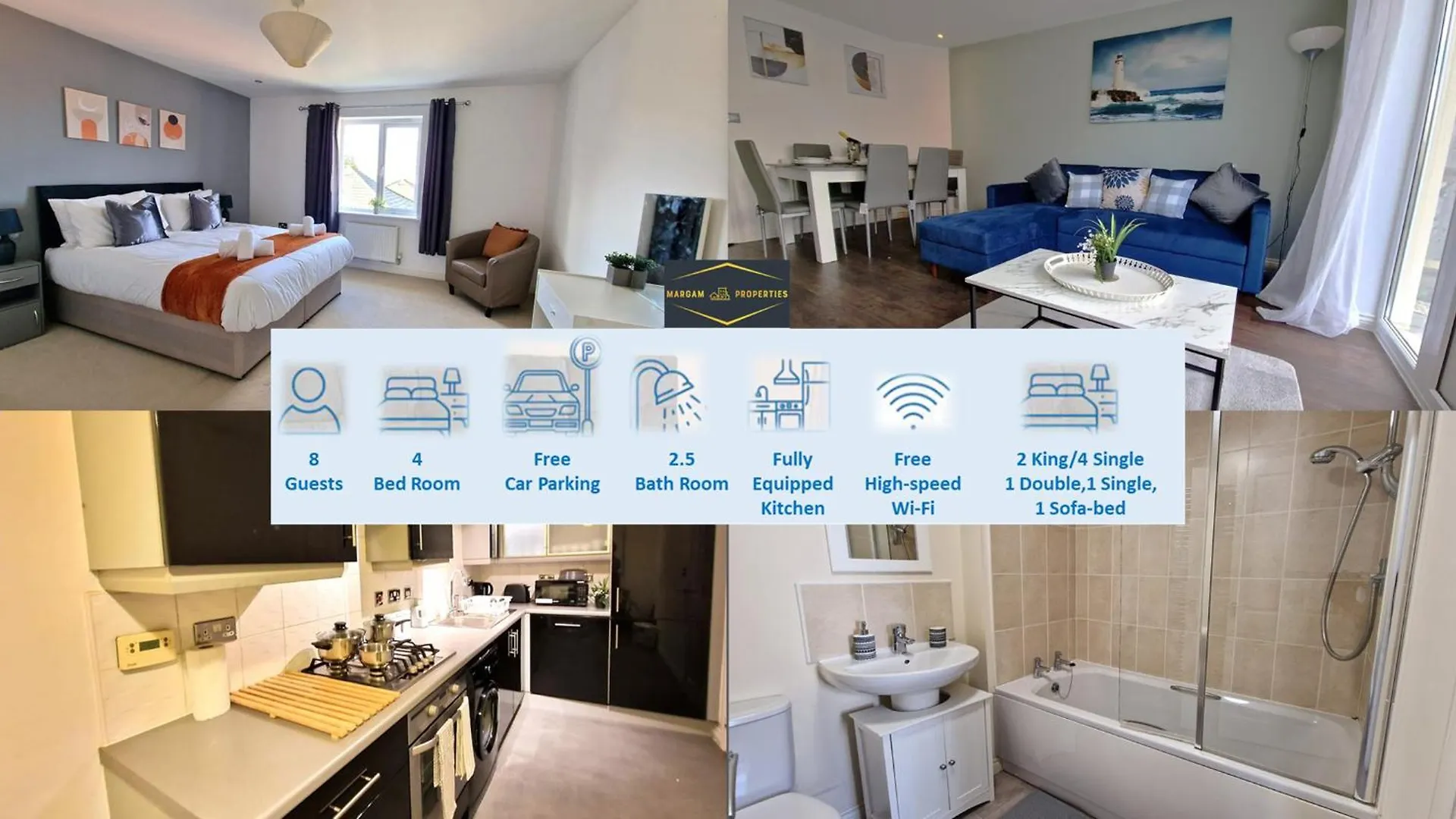 Margam'S Alvington House For Business Travellers, Relocator Or Families With Free Parking, High Speed Internet And Fully Equipped Kitchen Apartment GLOUCESTERSHIRE
